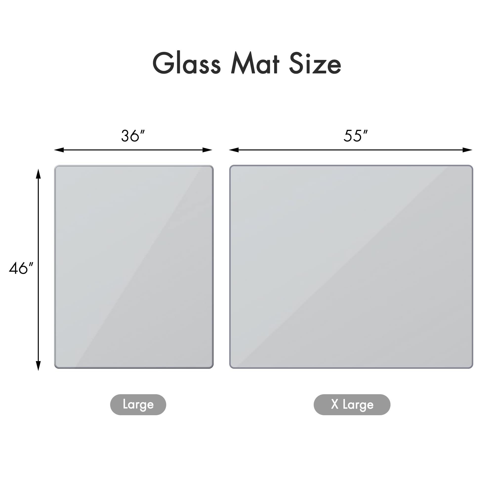 36" x 46" Office Chair Mat for Carpet