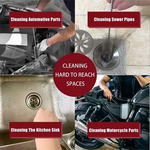 Pipe Cleaning Brush Set Stainless Steel Bristles