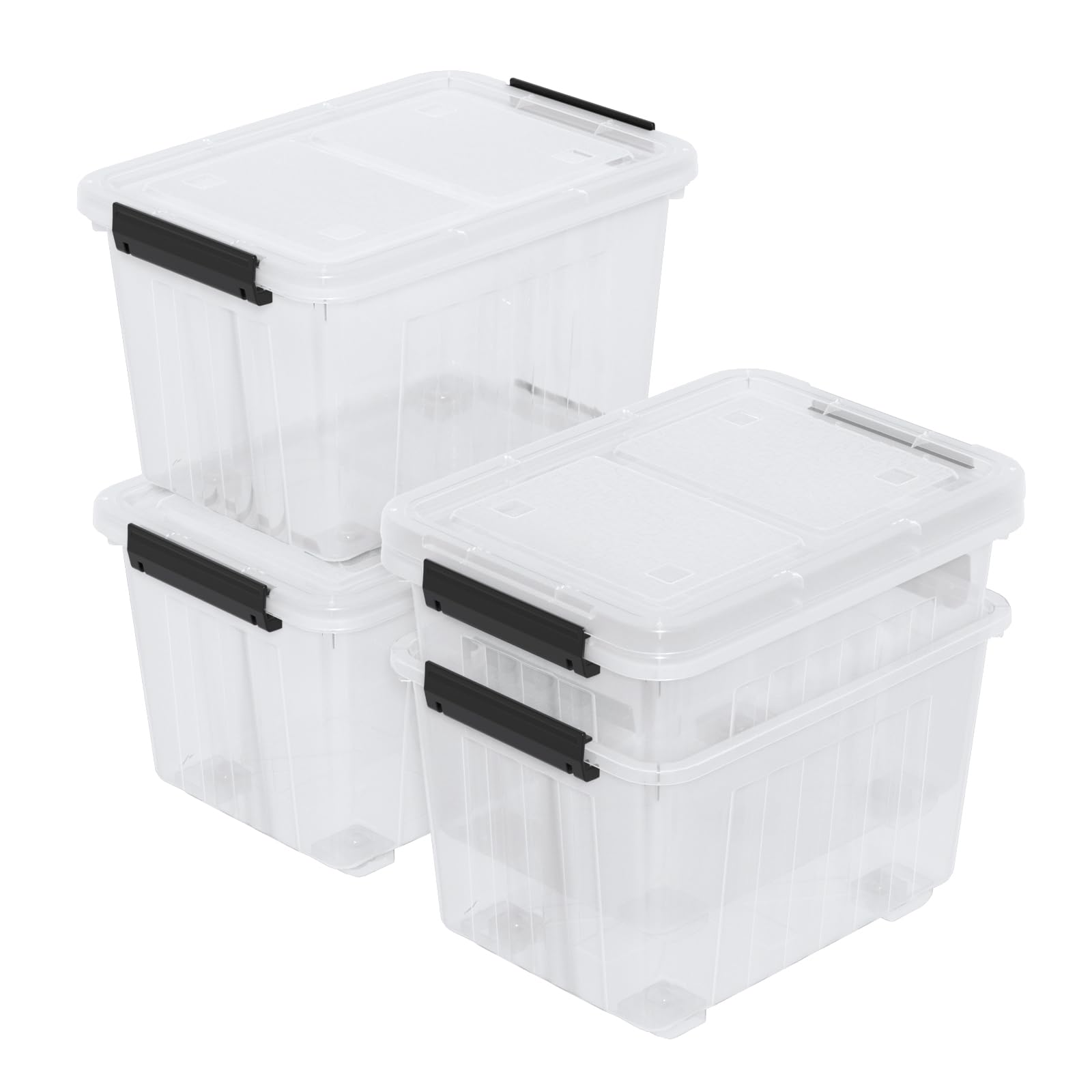 30 Qt Stackable Storage Bins with Lids (4 Count)
