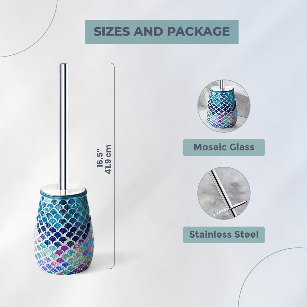 Mermaid Toilet Brush and Holder Set