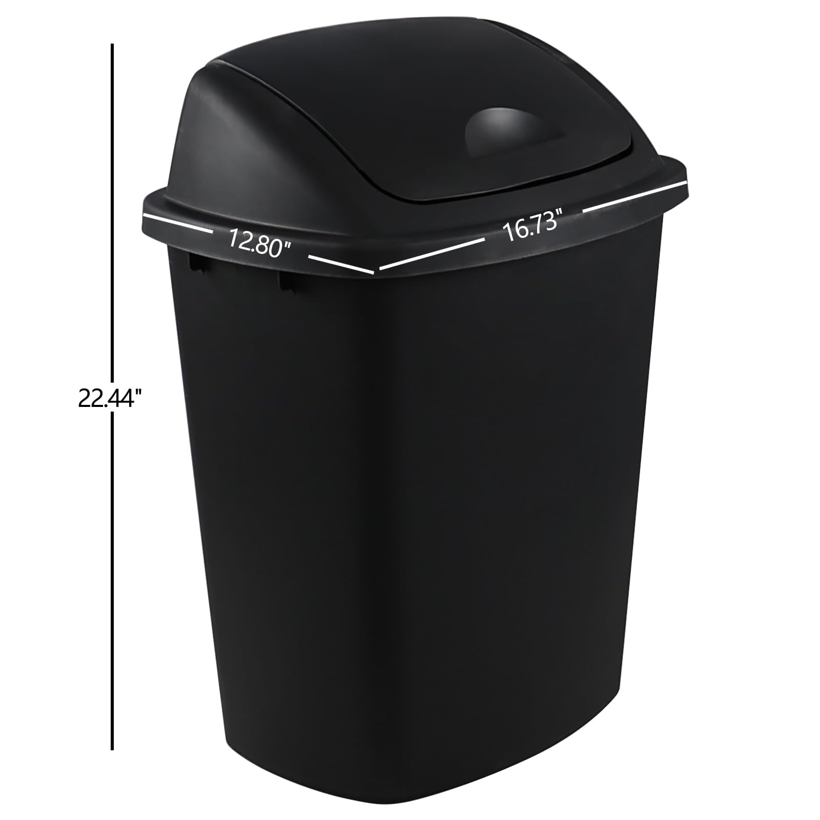 4 Pack 10 Gallon Kitchen Trash Can with Swing Lid (4 Count)