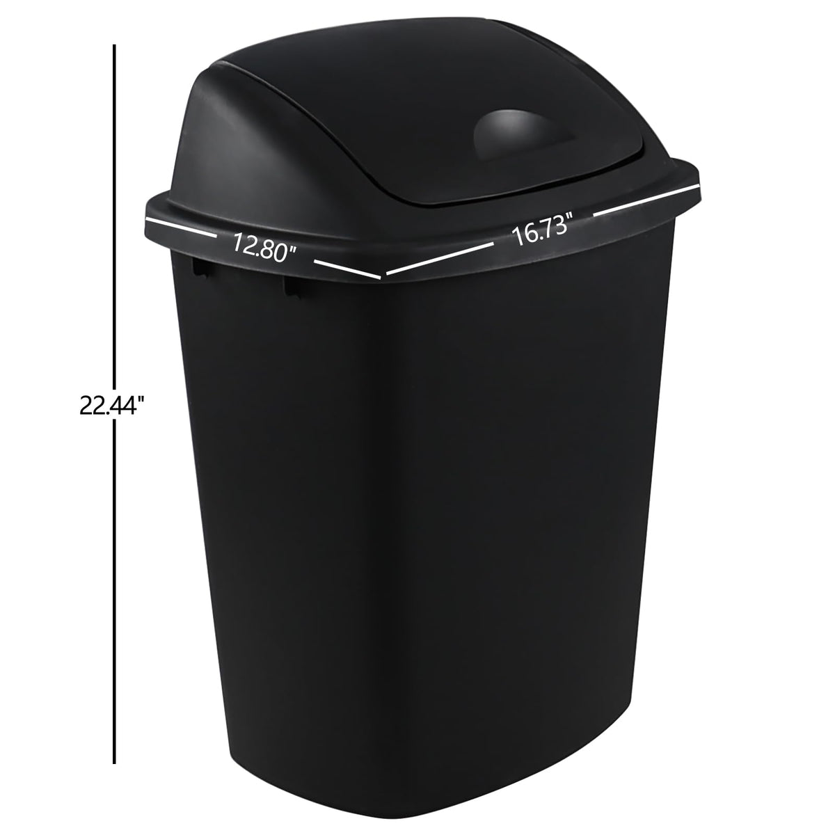 4 Pack 10 Gallon Kitchen Trash Can with Swing Lid (4 Count)