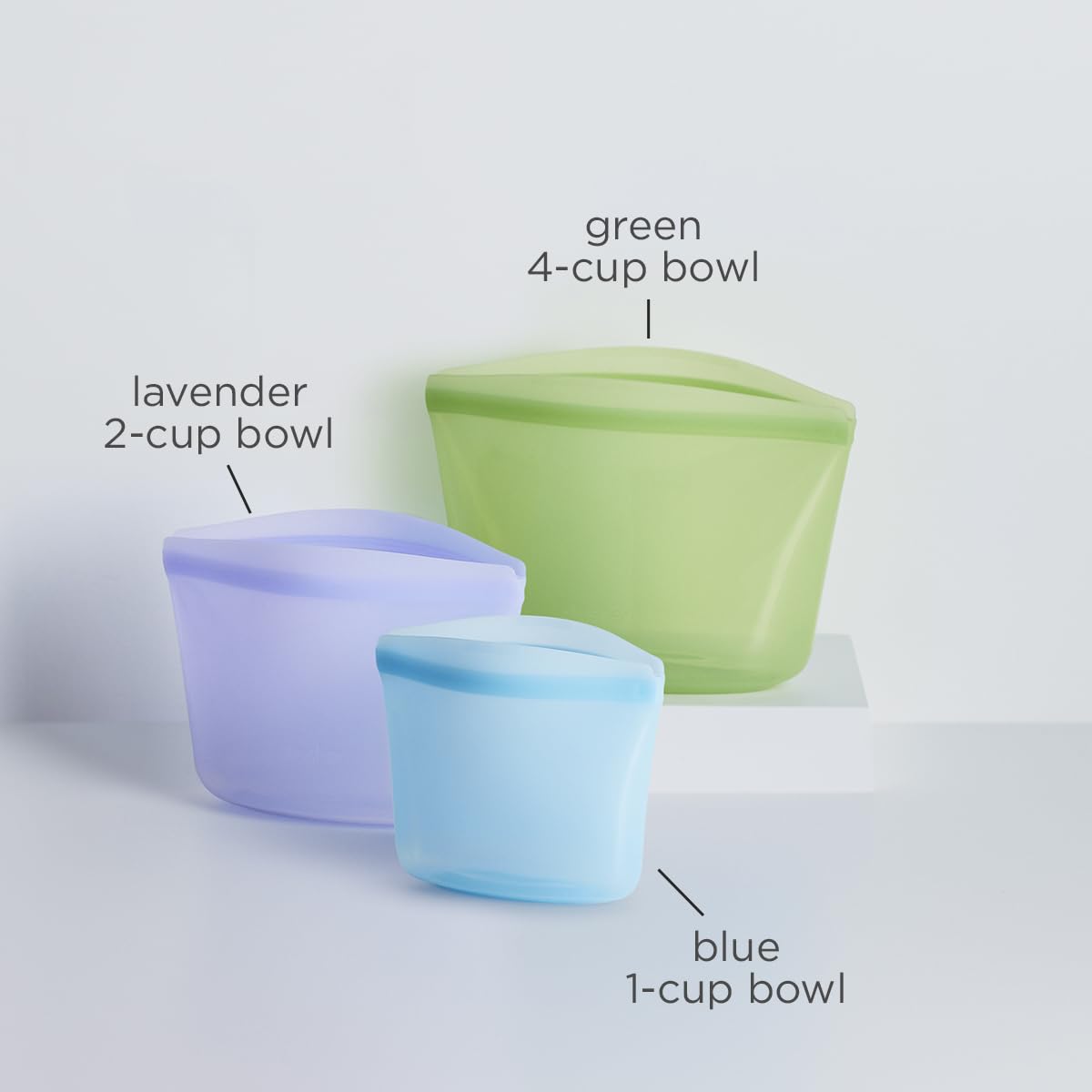 Premium Reusable Silicone Bags and Lunch Bag (3 Count)