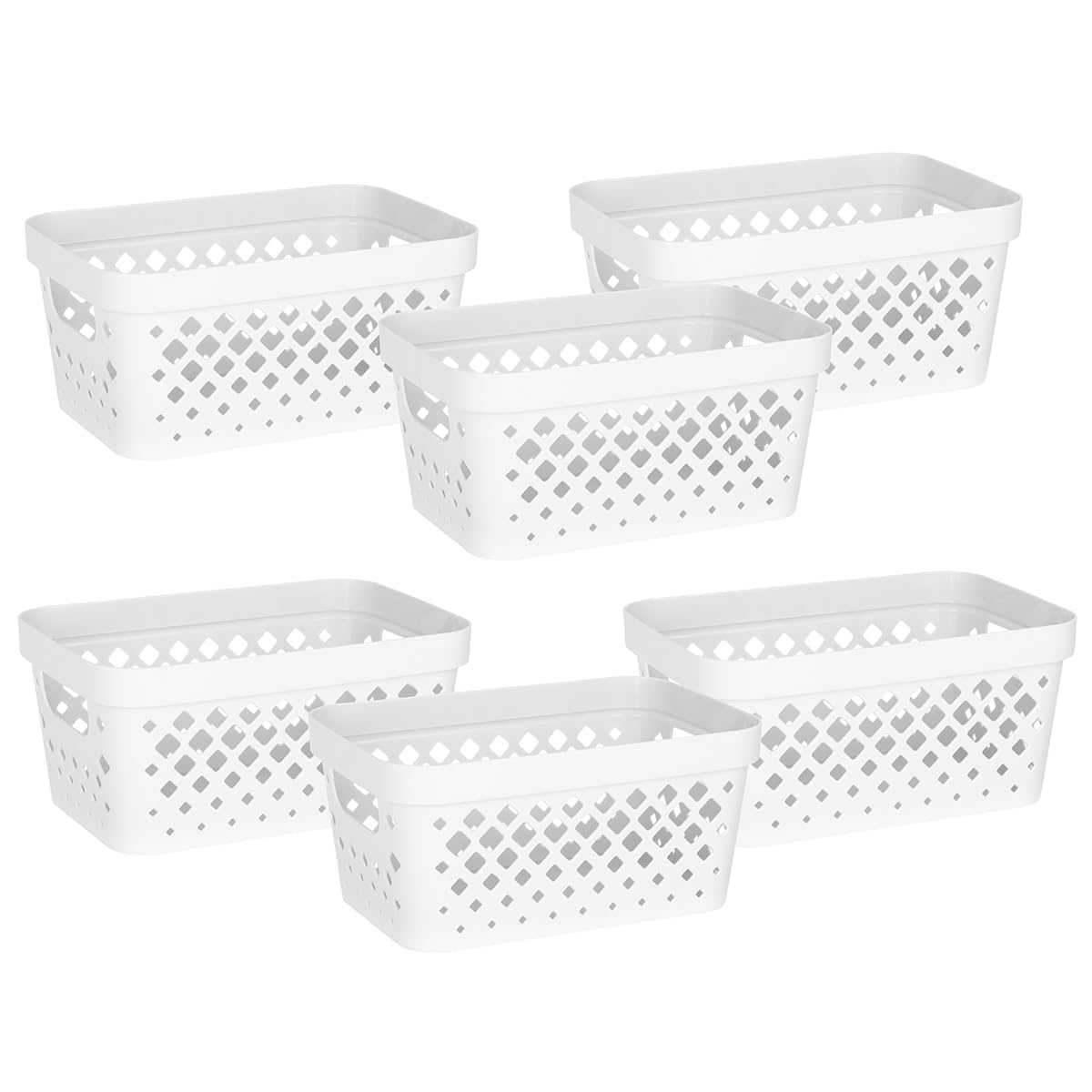 Plastic Baskets for Organizing (6 Count)