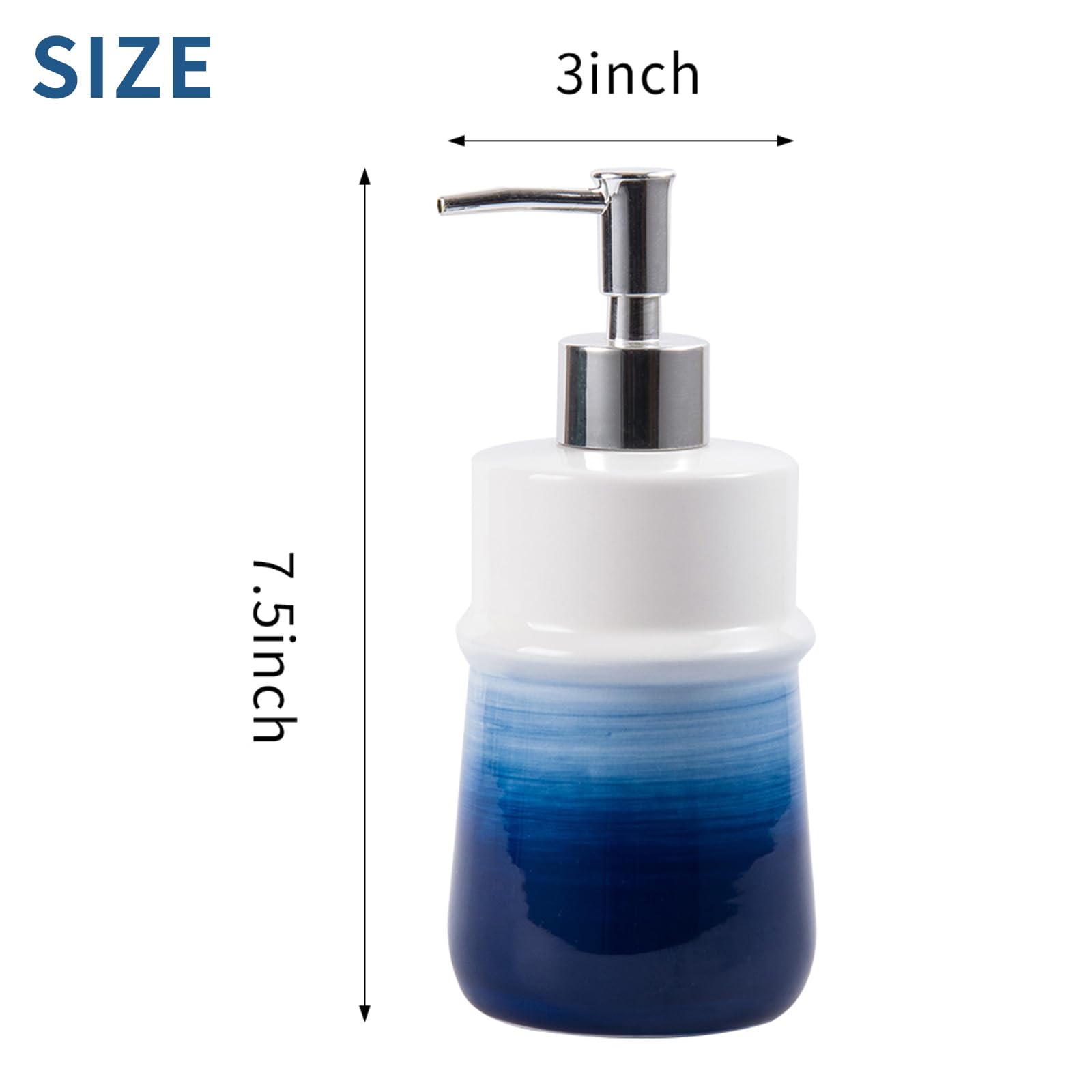 Ceramic 12Oz Soap Dispenser for Kitchen
