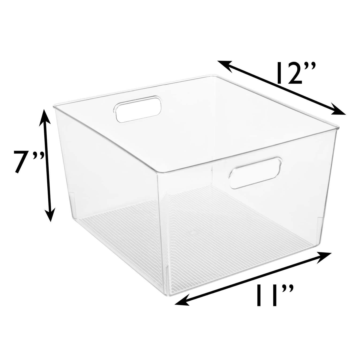 Clear Plastic Storage Bins for Kitchen (2 Count)