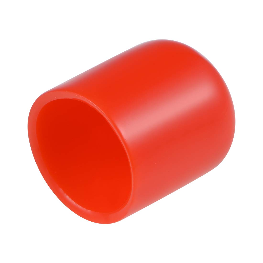 20pcs Rubber End Caps 18mm ID Vinyl Round Tube Bolt Cap Cover Thread Protectors Red (20 Count)