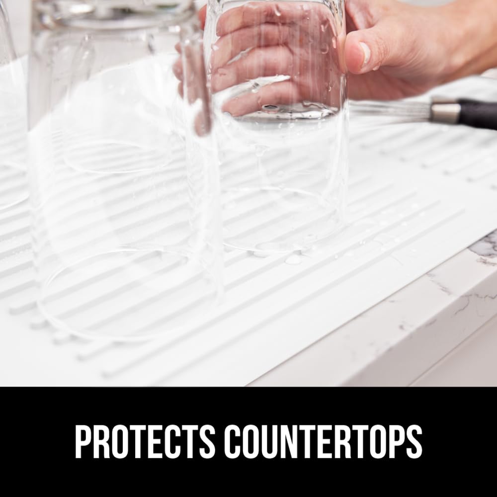 100% BPA Free Patented Silicone Dish Drying Mat for Kitchen Counter