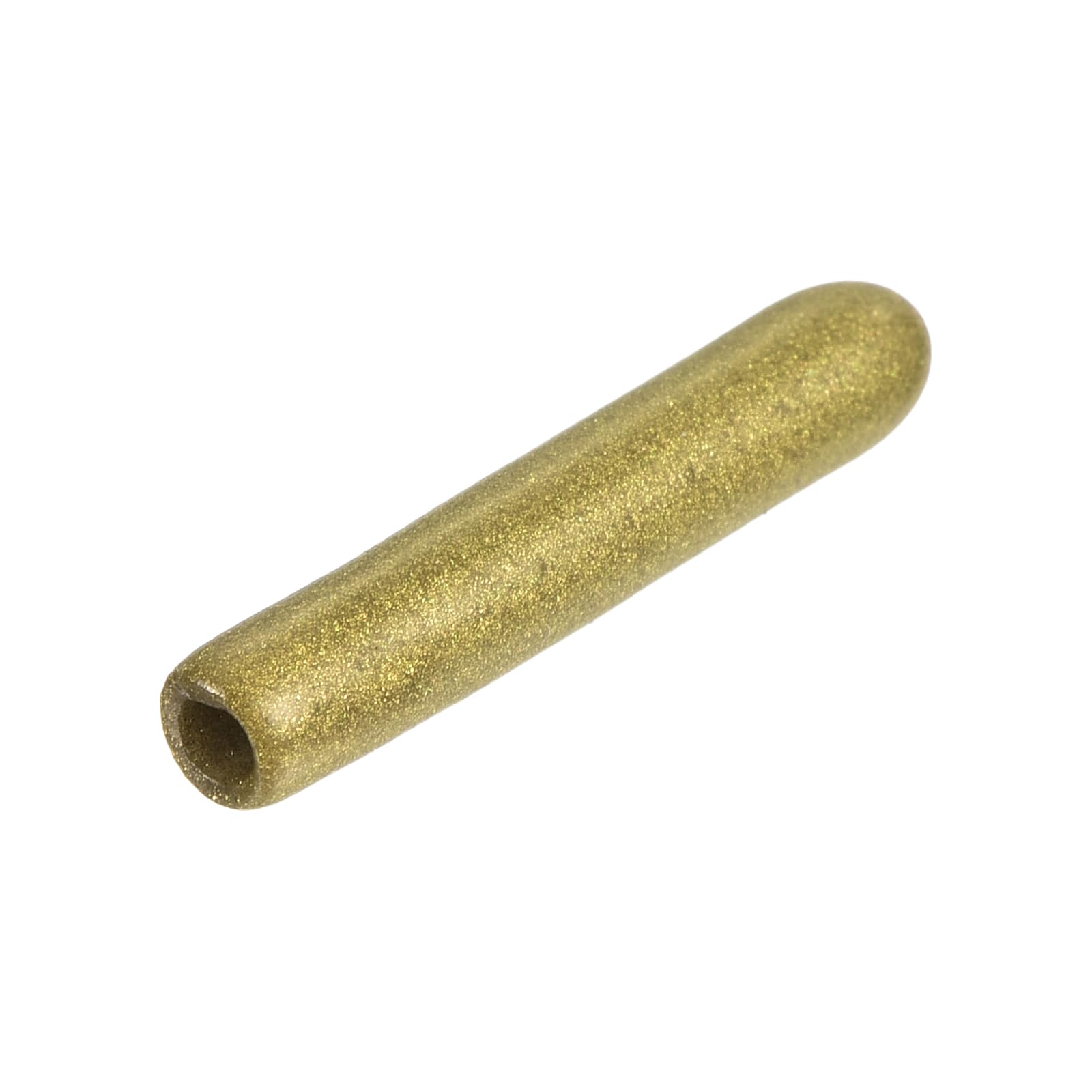 20pcs Rubber End Caps 2mm ID Vinyl Round Tube Bolt Cap Cover Thread Protectors Gold