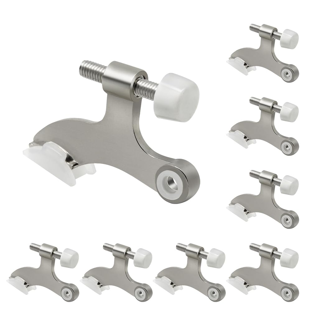 8 Pack Hinge Pin Brushed Nickel Door Stopper (8 Count)