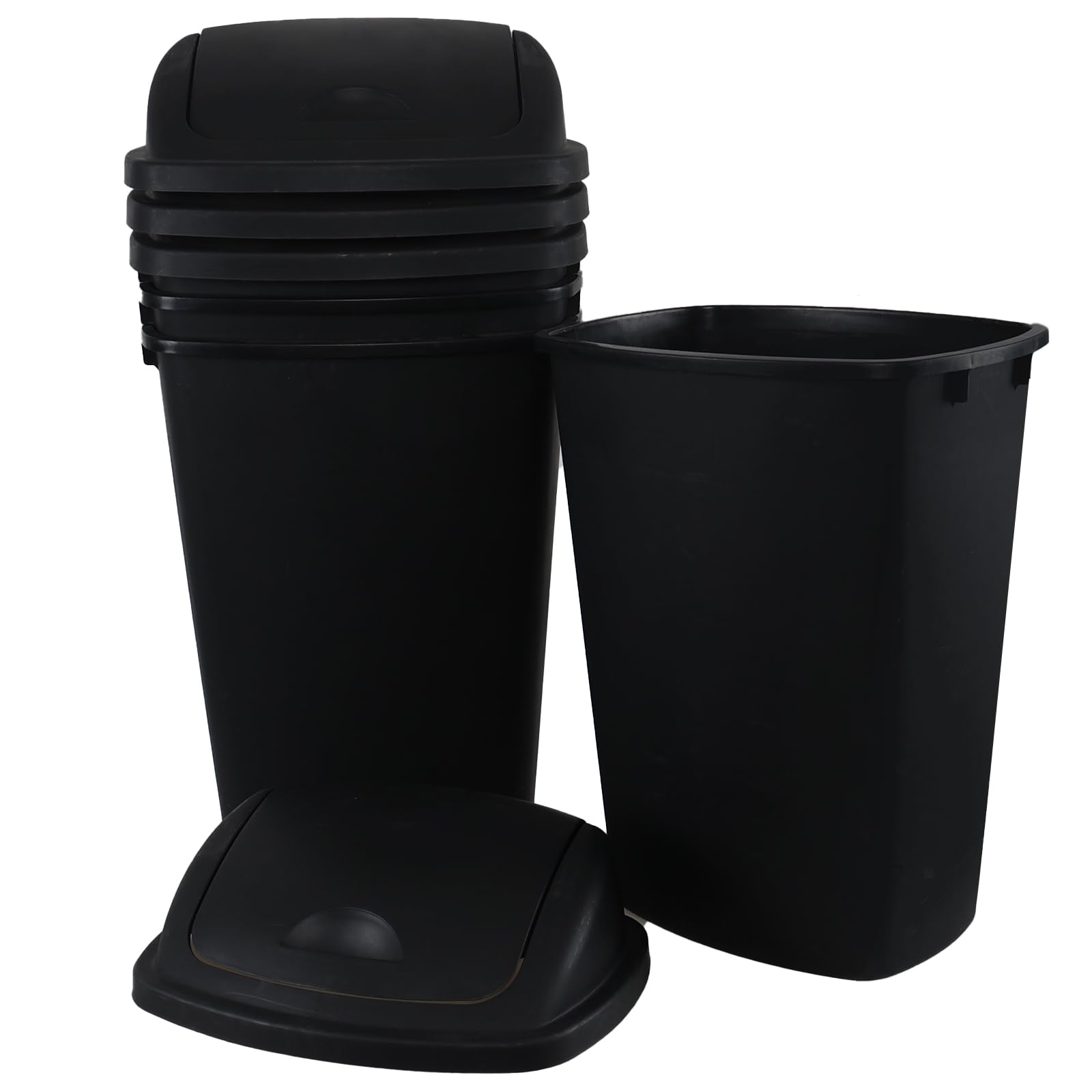 13 Gallon Swing Top Garbage Cans (4 Count)