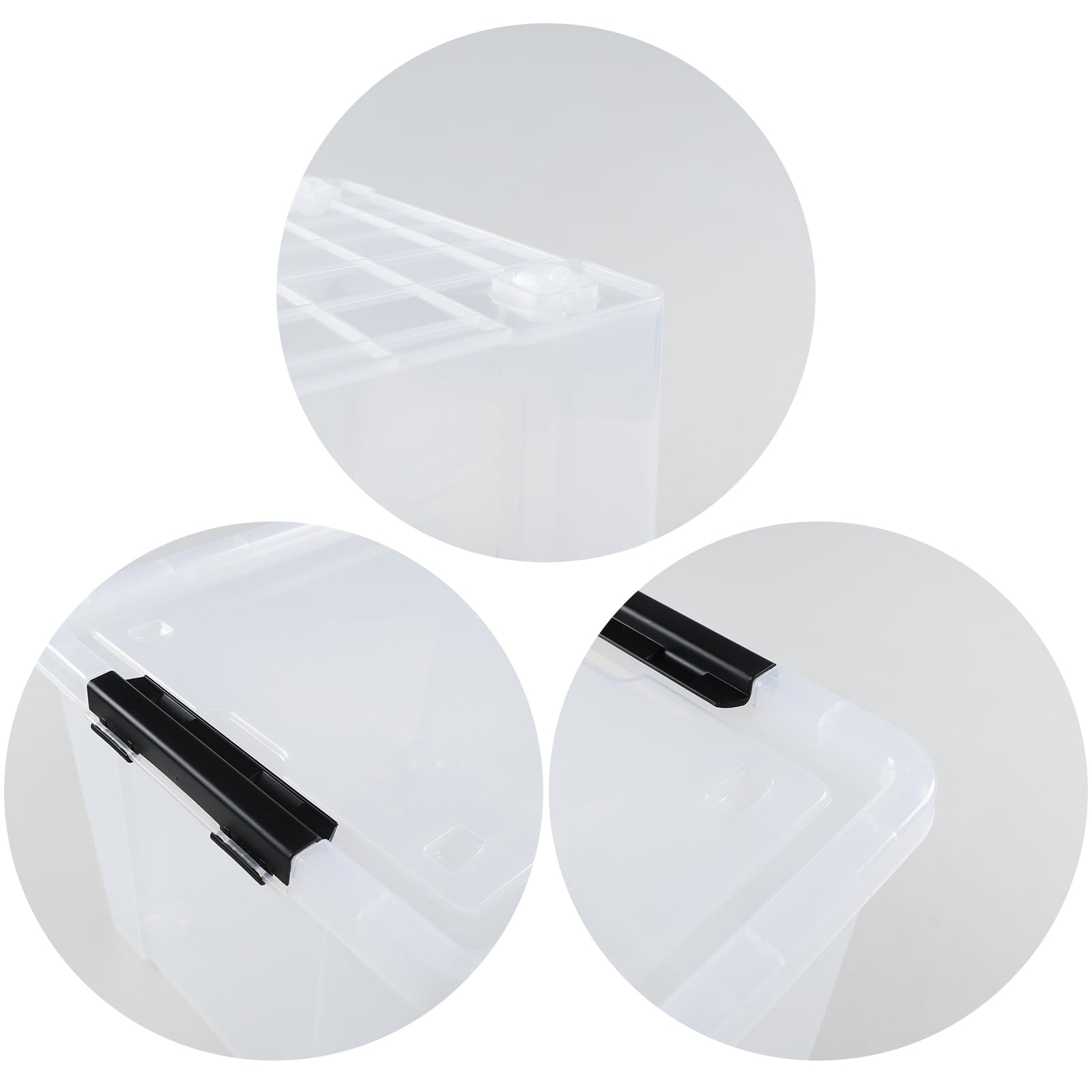 4 Pack 50 L Clear Plastic Storage Bin (4 Count)