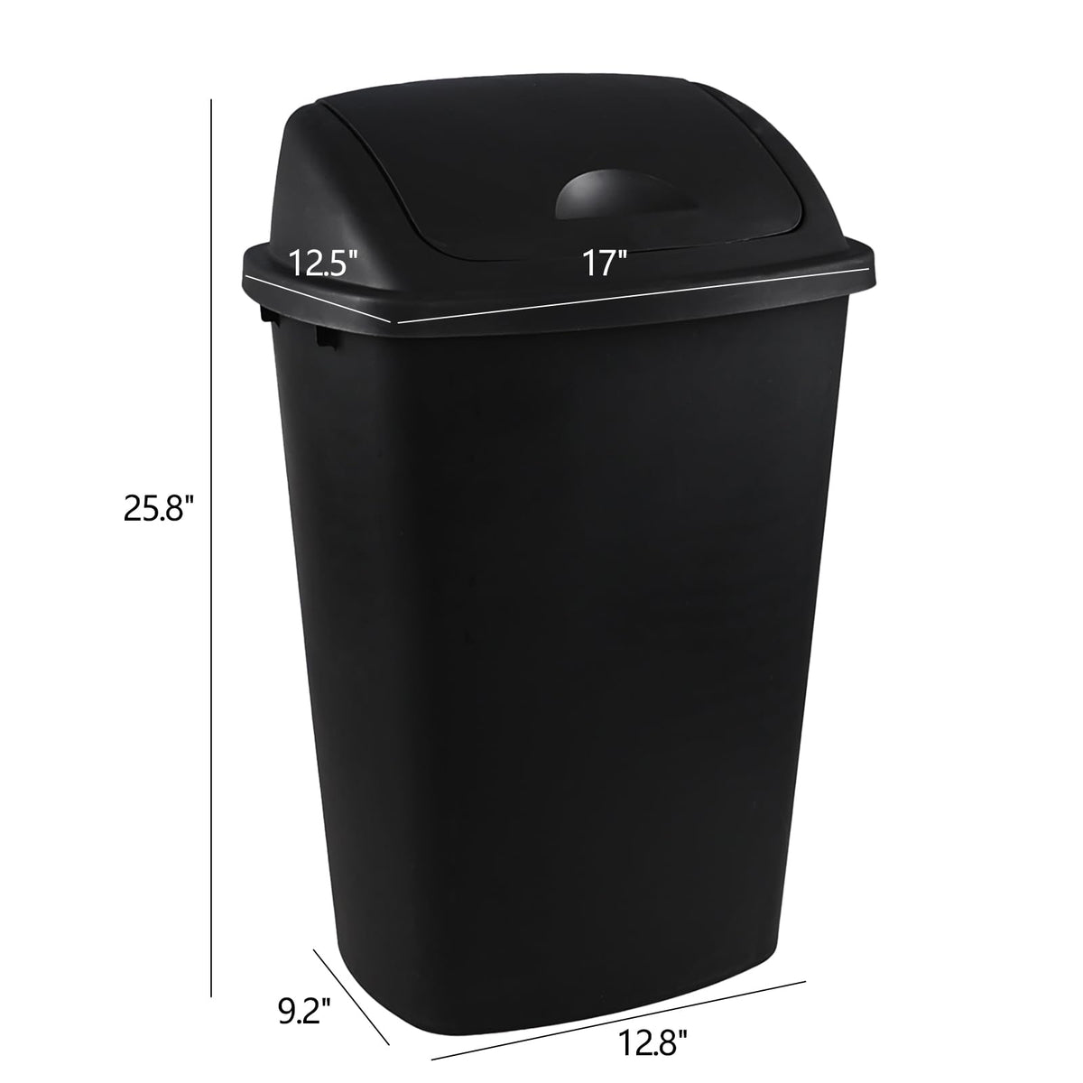 13 Gallon Swing Top Garbage Cans (4 Count)