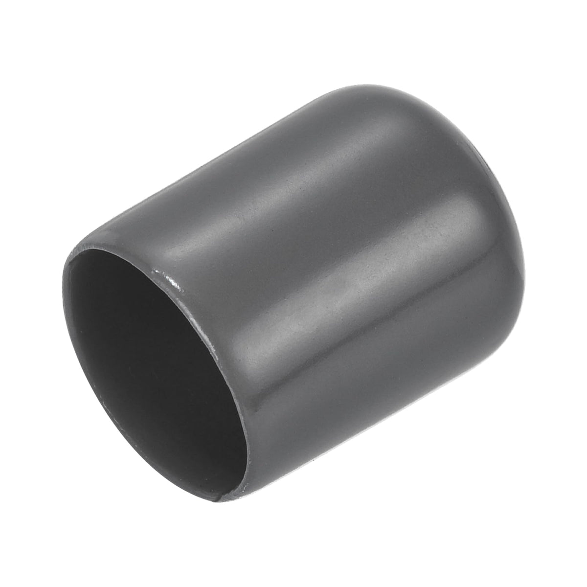 20pcs Rubber End Caps 16mm ID Vinyl PVC Round Tube Bolt Cap Cover Screw Thread Protectors Dark Grey