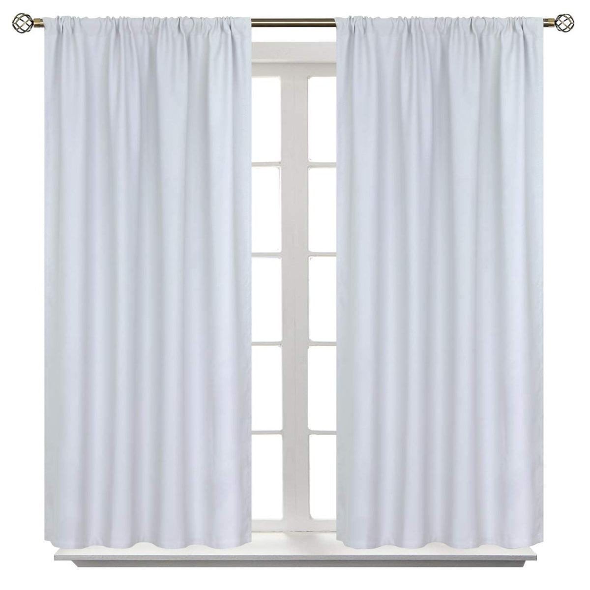 Rod Pocket Room Darkening Curtains 54 Inches Length