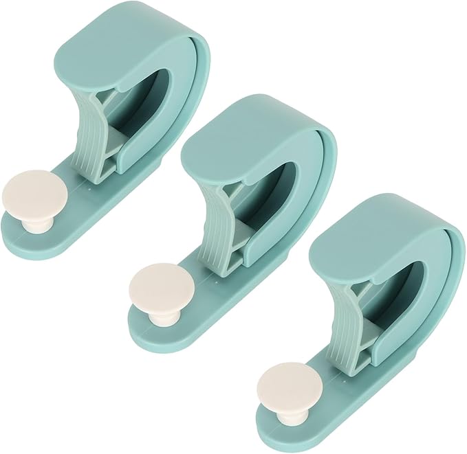 Broom Holder, 3 PCS Wall Mount Mop Organizer Gripper, Anti Slip Mop Handle Hanger, Improved Broom Holder, Broom Hanger Gripper for Kitchen, Bathroom, Closet, Garden Garage (Blue)