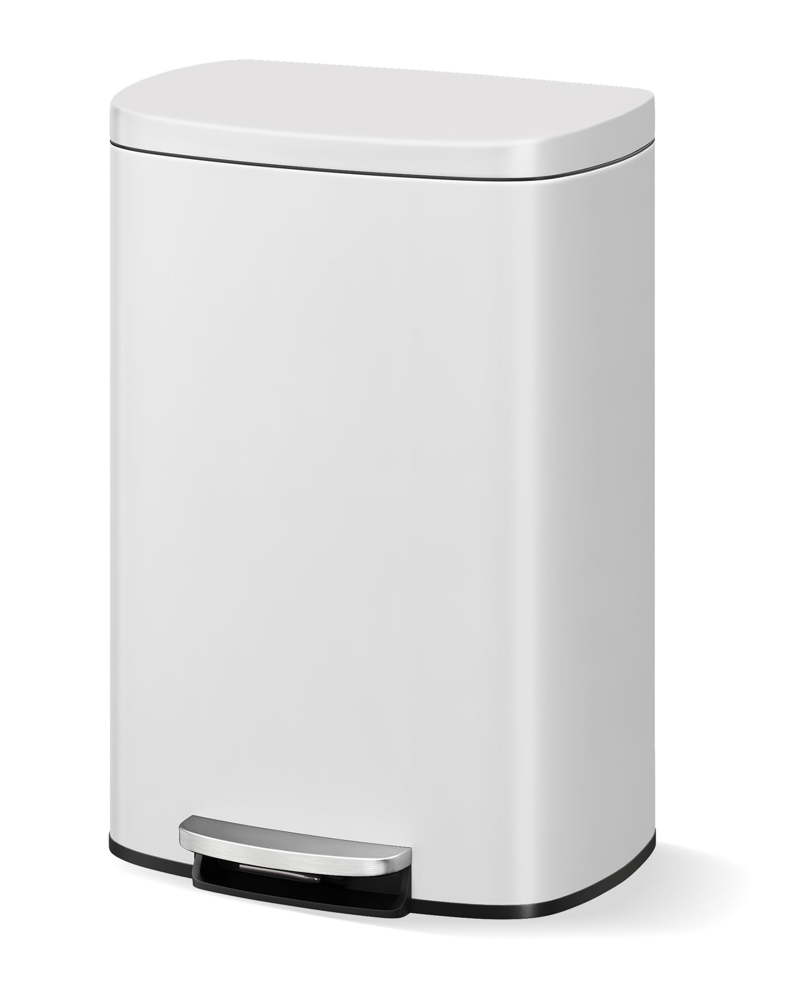 13 gal 50 L Metal Kitchen Trash Can with Lid
