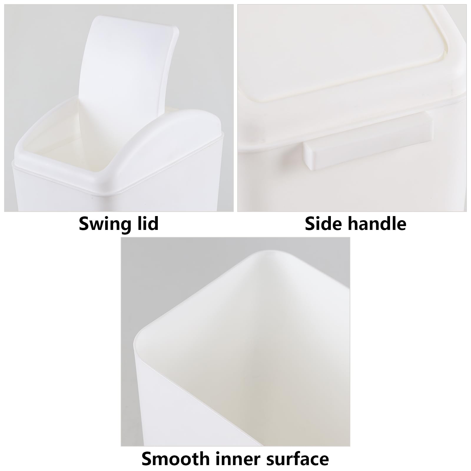 4.5 Gallon Plastic Swing Top Garbage Can (3 Count)