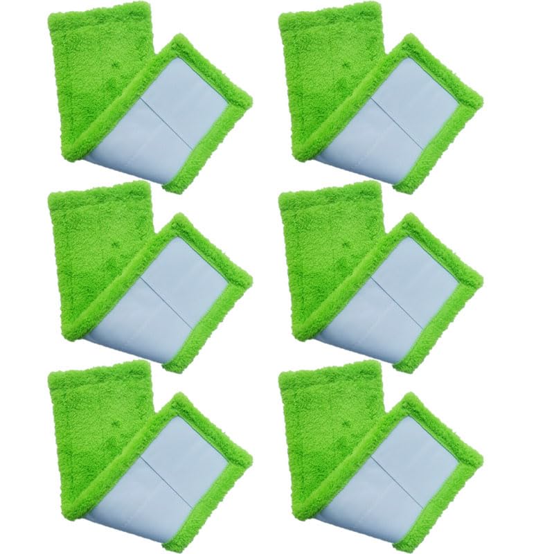 6 Pack Replacement Microfiber Hardwood Floor Mop Refill Compatible with 3M Scotch (6 Count)