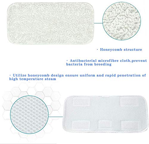 Sienna Luna Replacement Pads Microfiber Mop Pads Fit for Steamer Head SSM (6 Count)