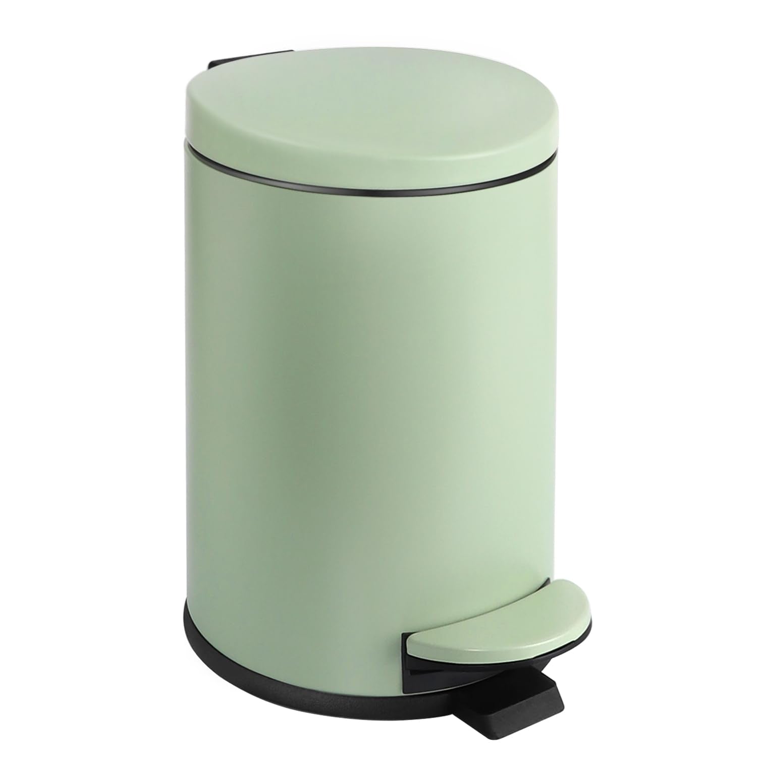 Small Bathroom Trash Can with Lid Soft Close