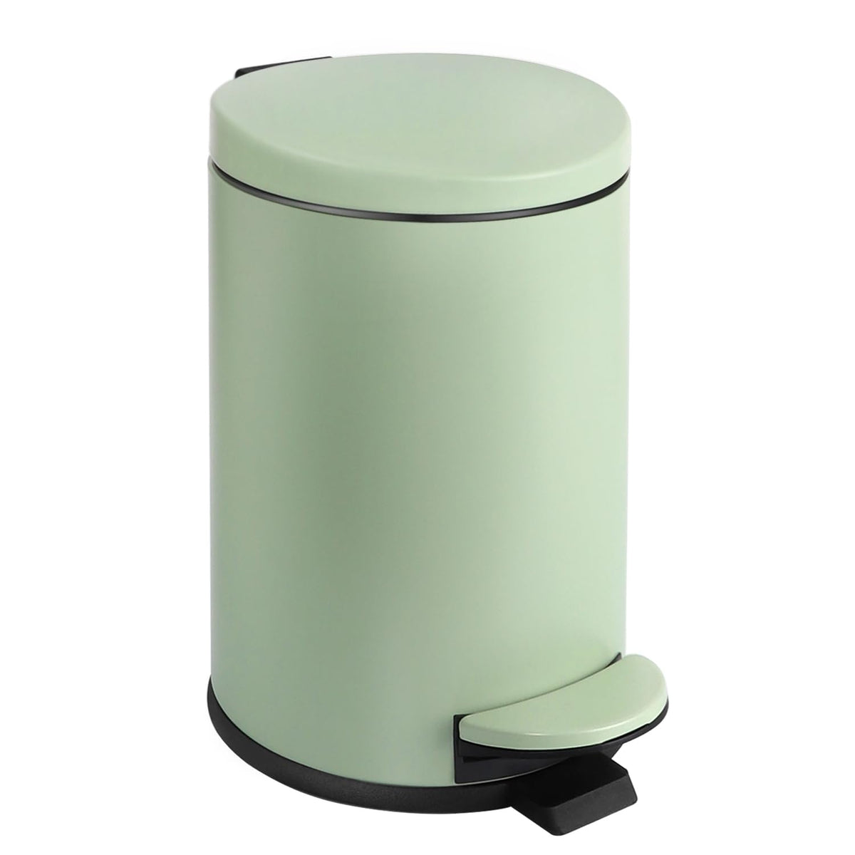 Small Bathroom Trash Can with Lid Soft Close