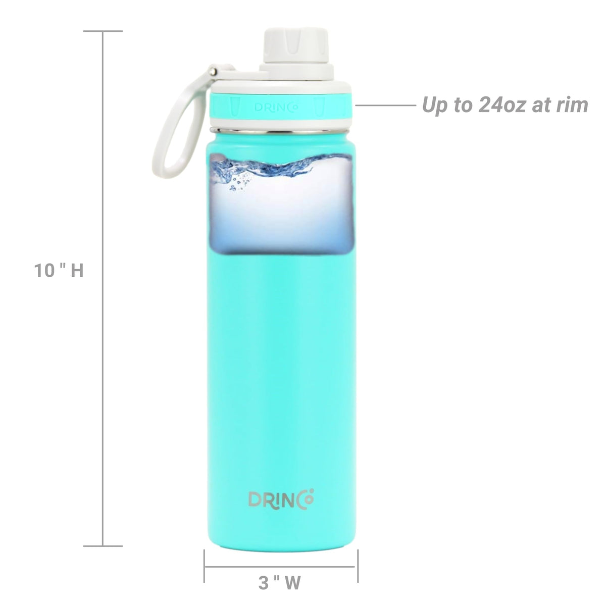 Stainless Steel Water Bottle Spout Lid Vacuum Insulated Double Wall Water Bottle Wide Mouth