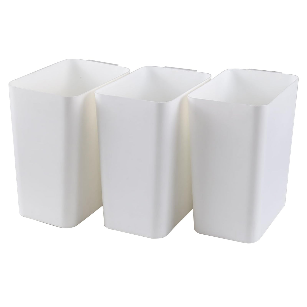 3 Pack 4.5 Gallon Slim Plastic Trash Can (3 Count)