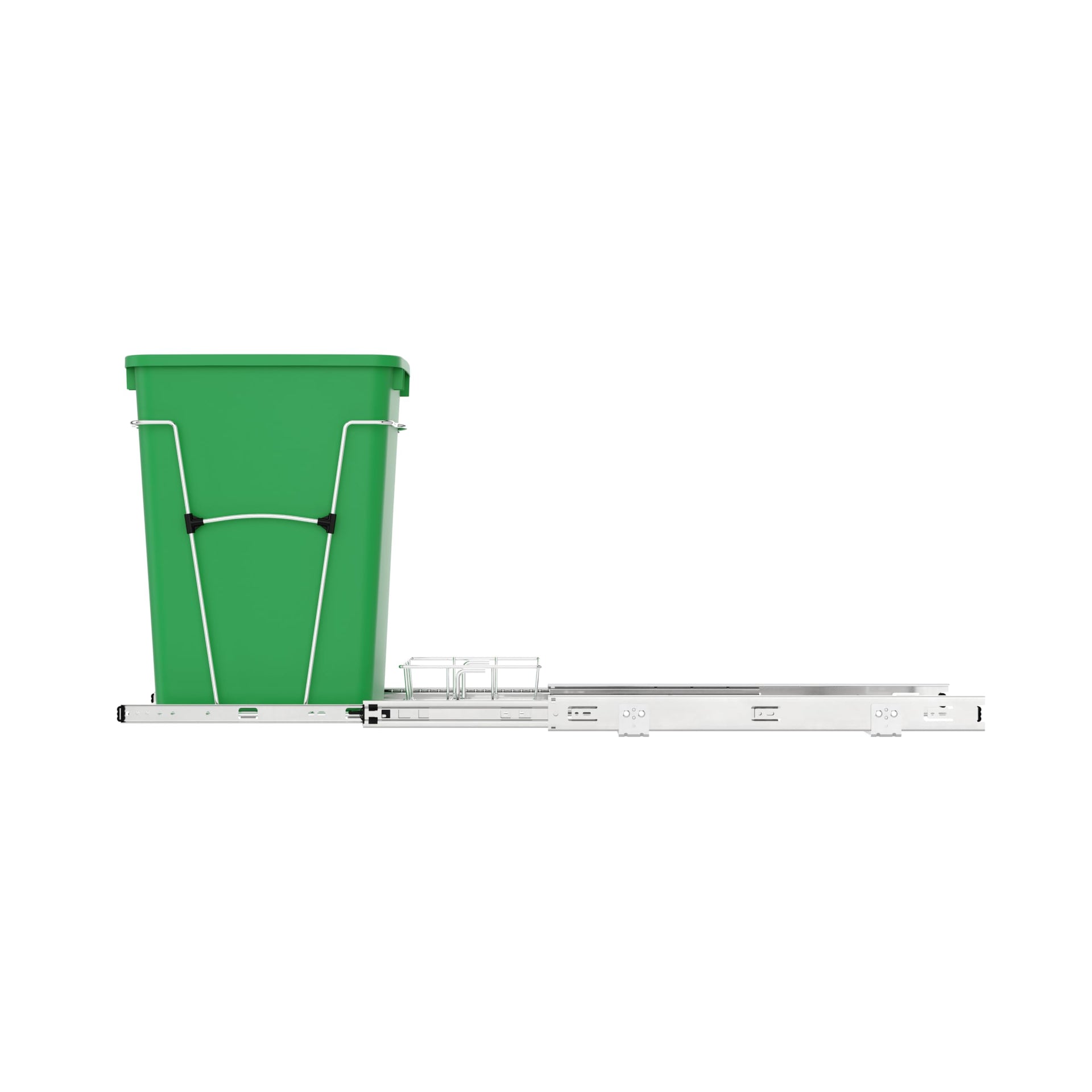 Pullout Trash Can for Kitchen Cabinets 35 Qt Garbage Waste Recycling Bin with Full Extension Slides