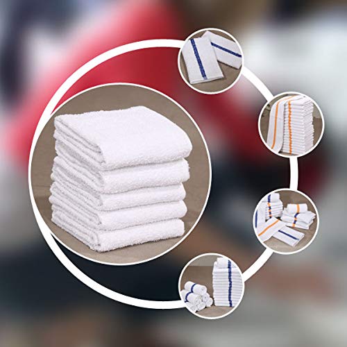 120 PC New Cotton Blend White Restaurant Bar Mops Kitchen Towels 28oz (120 Count)