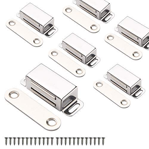 Cabinet Magnets Magnetic Door Catch Stainless Steel Door Magnet for Kitchen Bathroom Cupboard Wardrobe Closet Closures Cabinet Door Drawer Latch 20 lbs (6 Count)