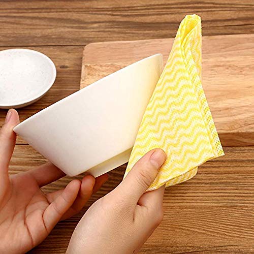 80 Pack Disposable Dish Cloths Heavy Duty Reusable Cleaning Wipes Dish Rags For Kitchen (80 Count)