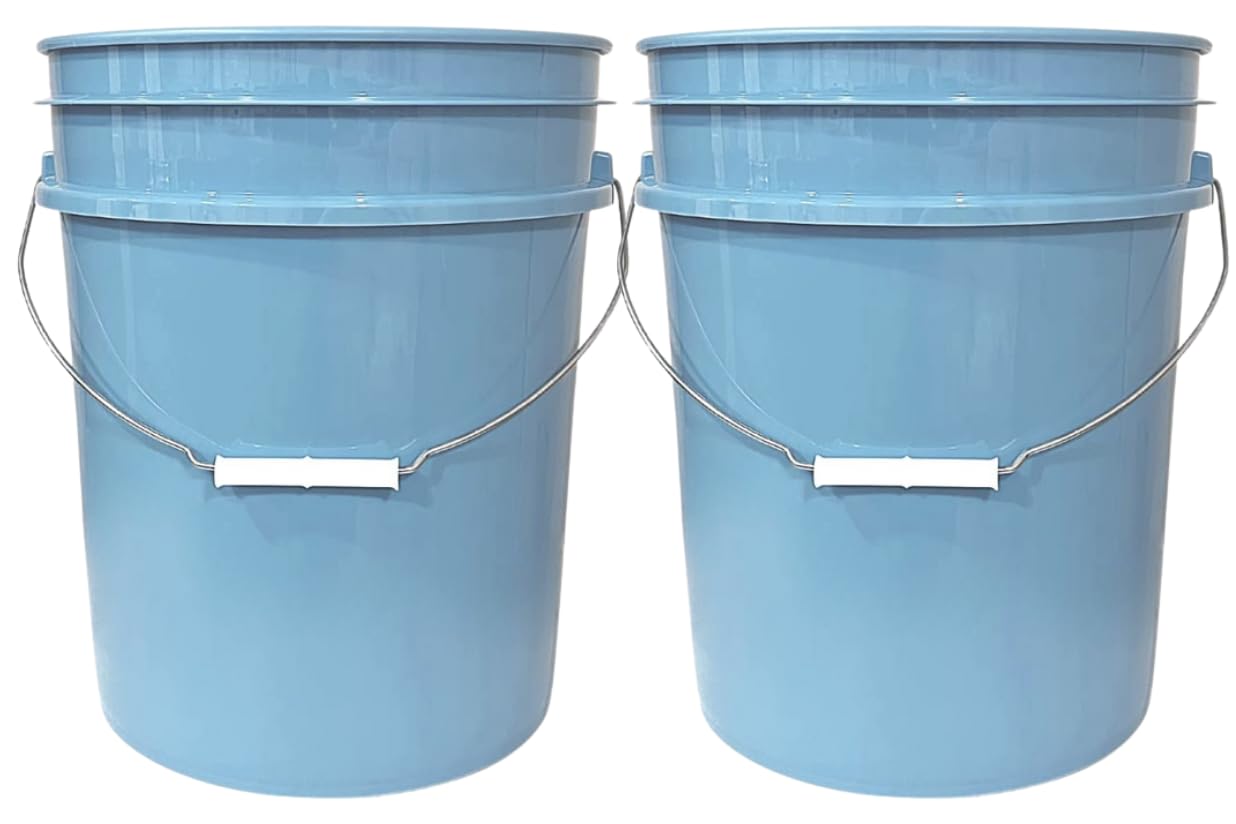 5 Gallon Premium HPDE Plastic Bucket (2 Count)
