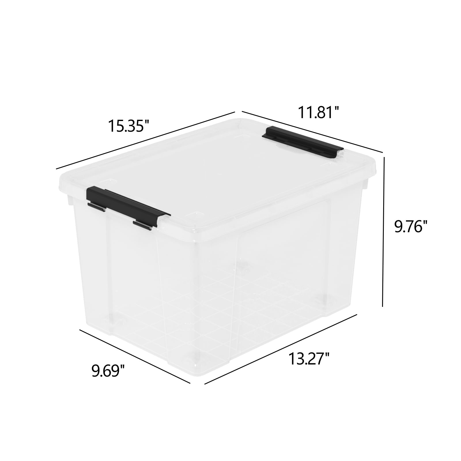 Set of 4 Storage Bins with Wheels (4 Count)