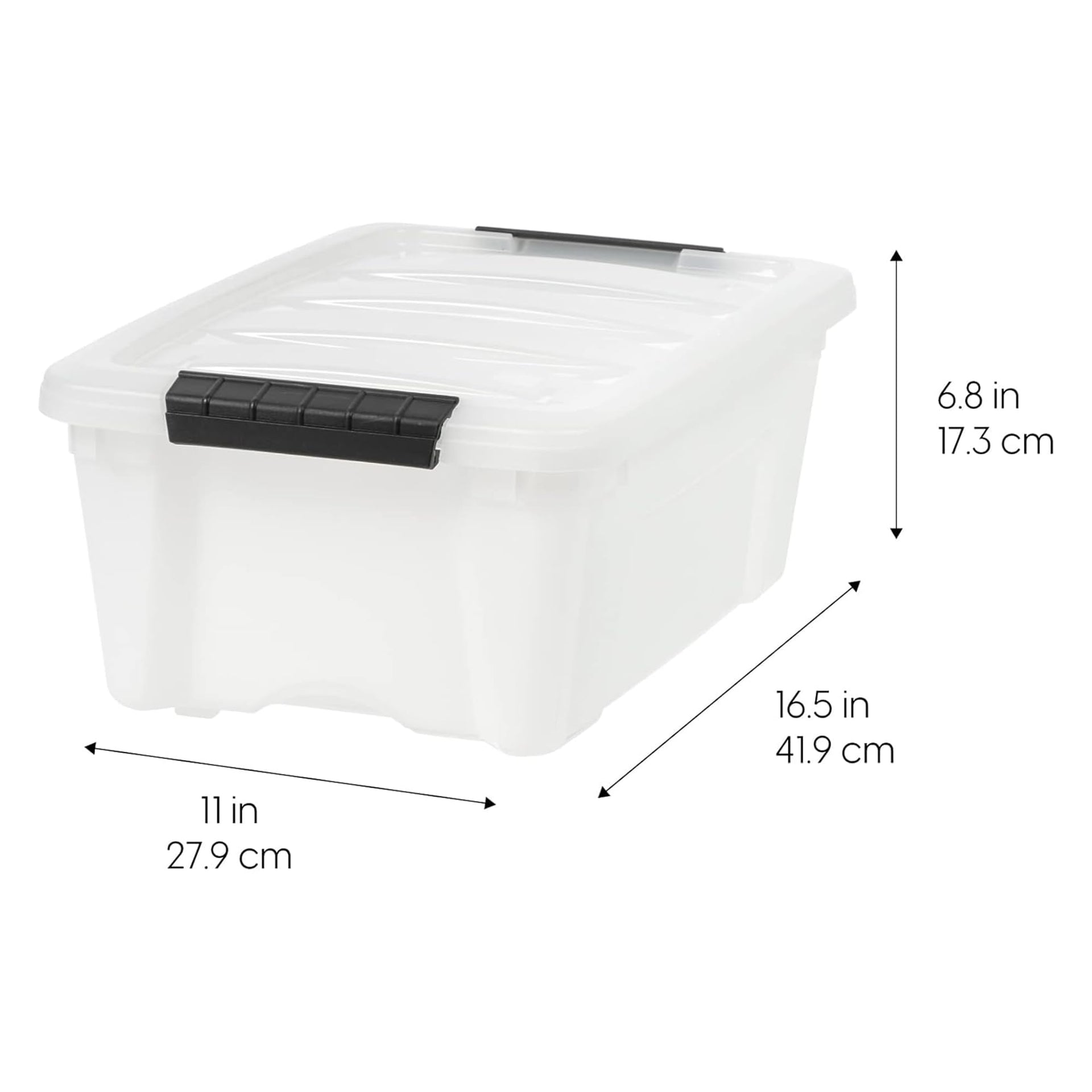6 Pack 13 Quart Storage Bins with Lids (6 Count)