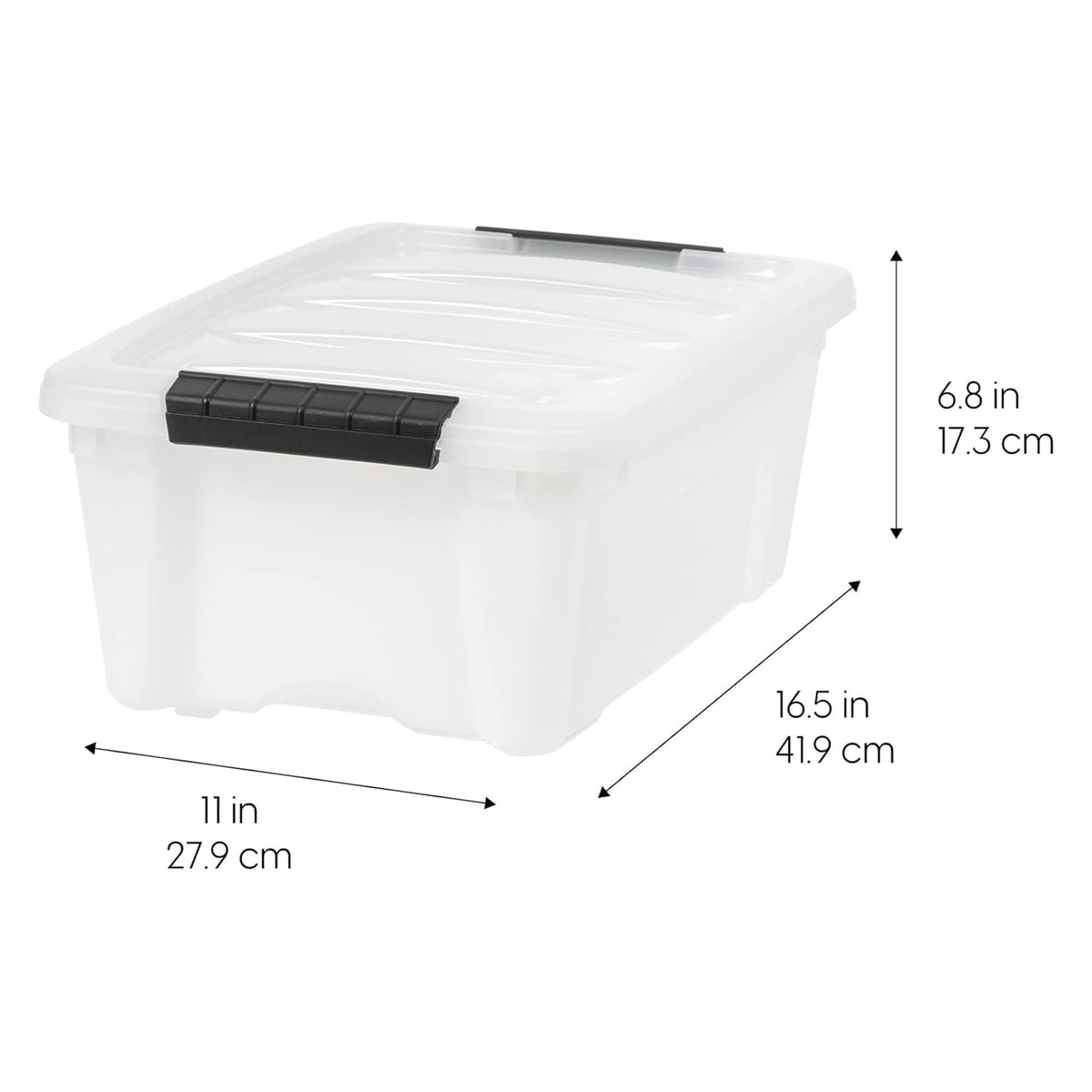 6 Pack 13 Quart Storage Bins with Lids (6 Count)