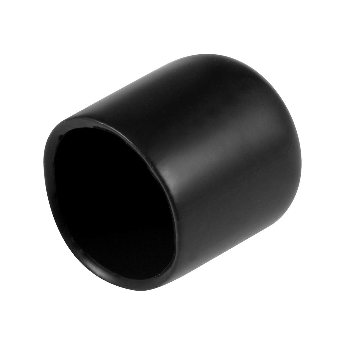 20pcs Rubber End Caps 16mm ID Vinyl Round Tube Bolt Cap Cover Thread Protectors Black (20 Count)