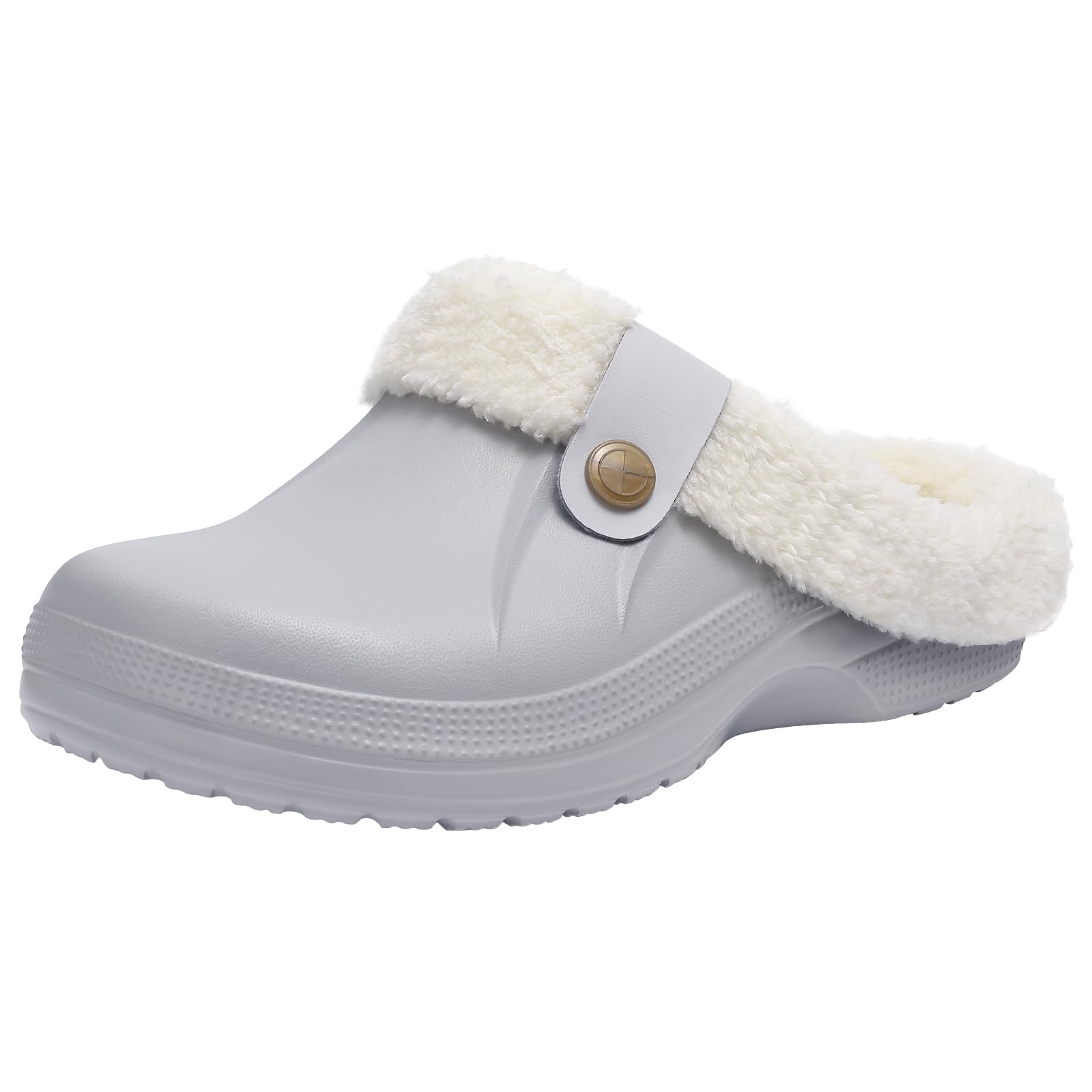 Fur Lined Clogs for Women & Men Fuzzy Slippers with Memory Foam