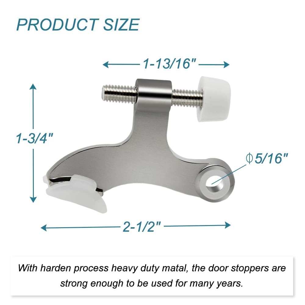24 Pack Hinge Pin Brushed Nickel Door Stopper (2 2)