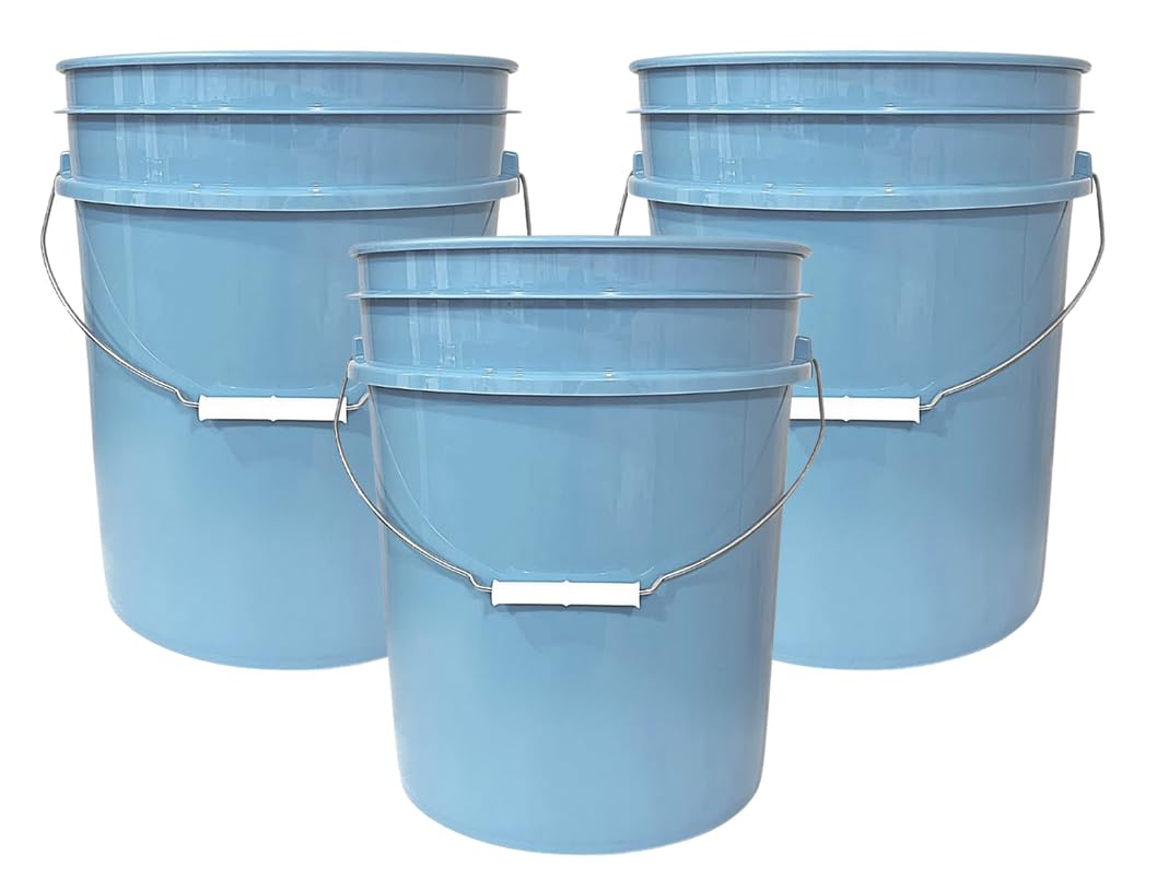 5 Gallon Premium HPDE Plastic Bucket (3 Count)