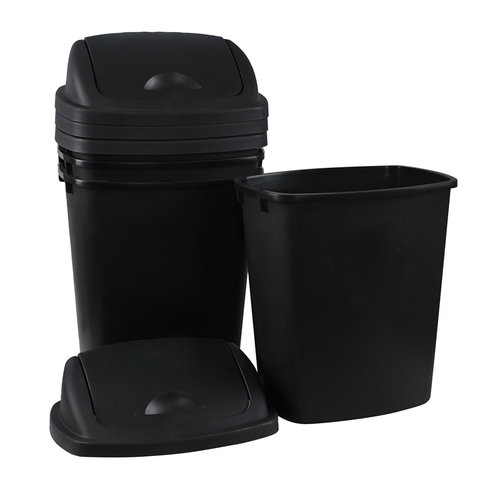 4 Pack 6 Gollons Garbage Bin with Lid (4 Count)