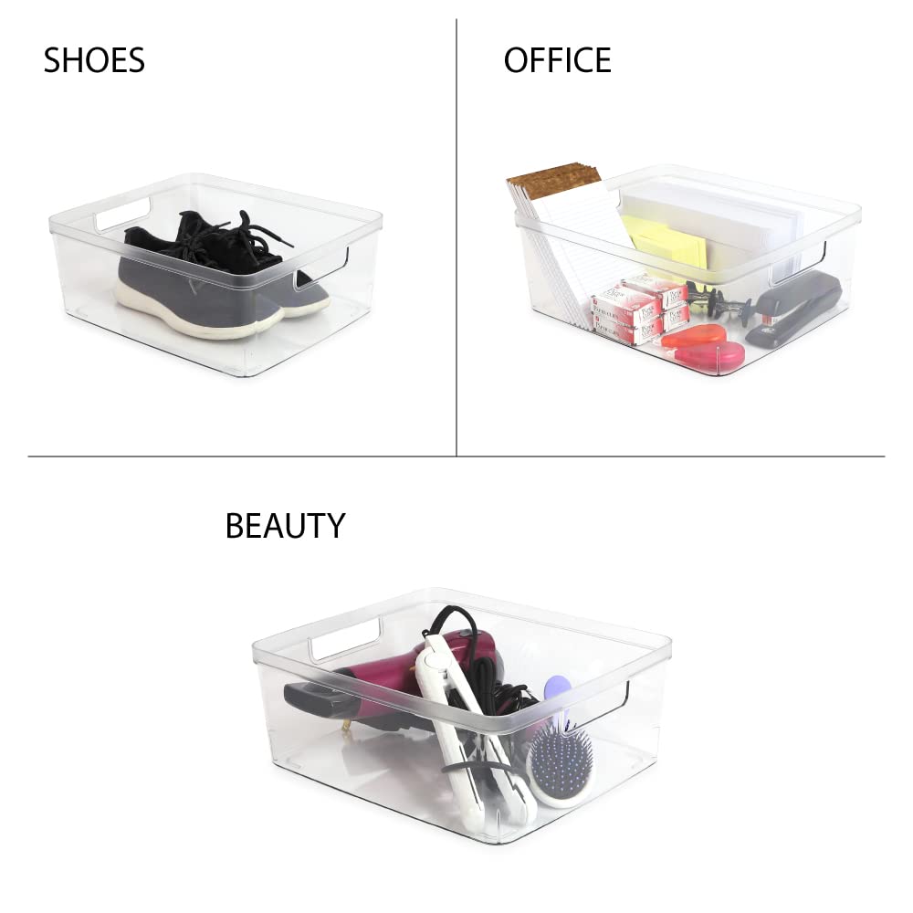 2 Pack Large Clear Storage Bins (2 Count)