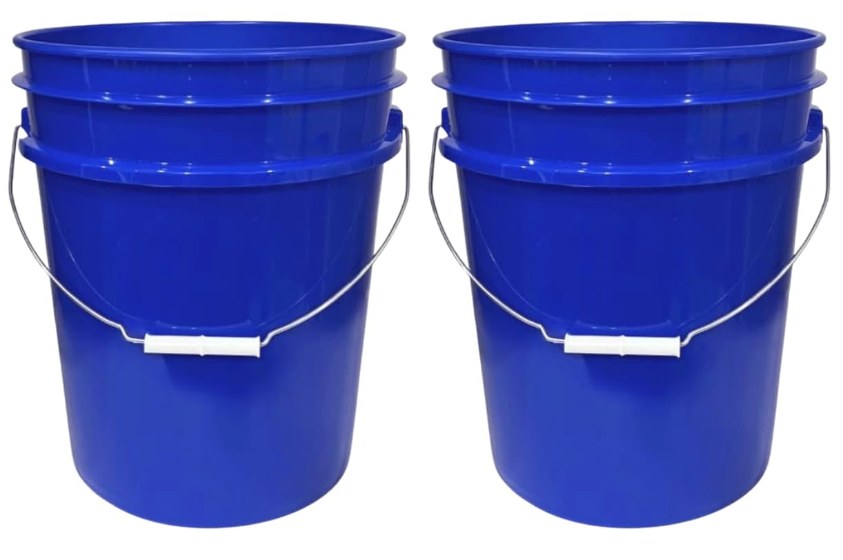 5 Gallon Premium HPDE Plastic Bucket (2 Count)