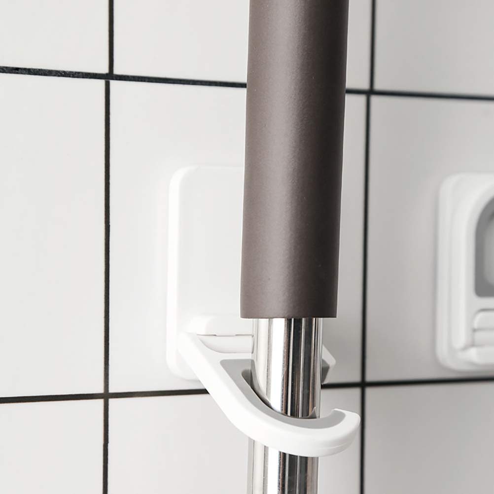 Punch Free Mop Hooks Adhesive Broom Holder Wall Mount 3 (3 Count)