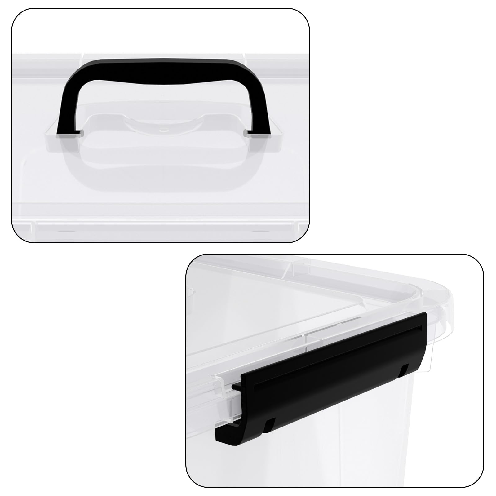 10.5 L Clear Latch Storage Bin with Lid (4 Count)