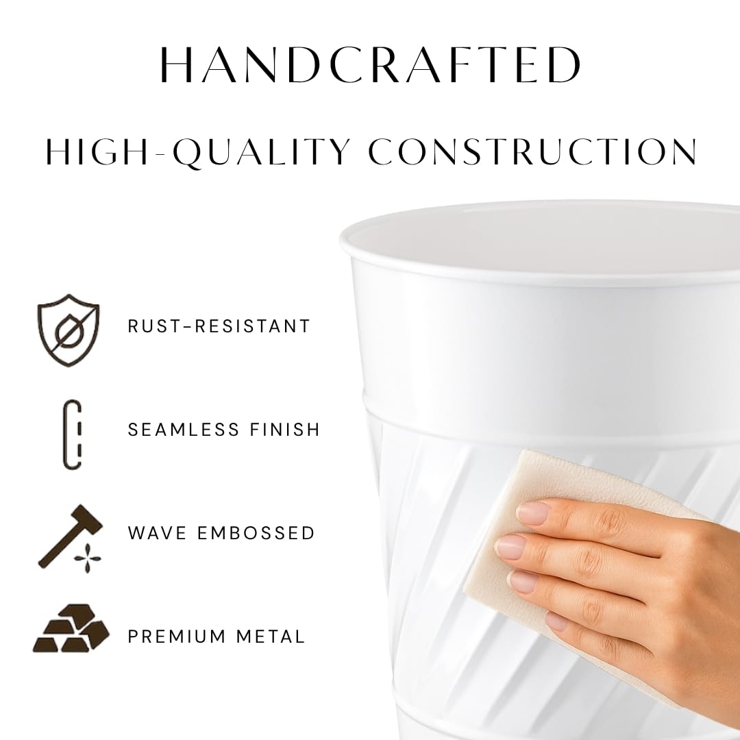 Metal Bathroom Trash Can