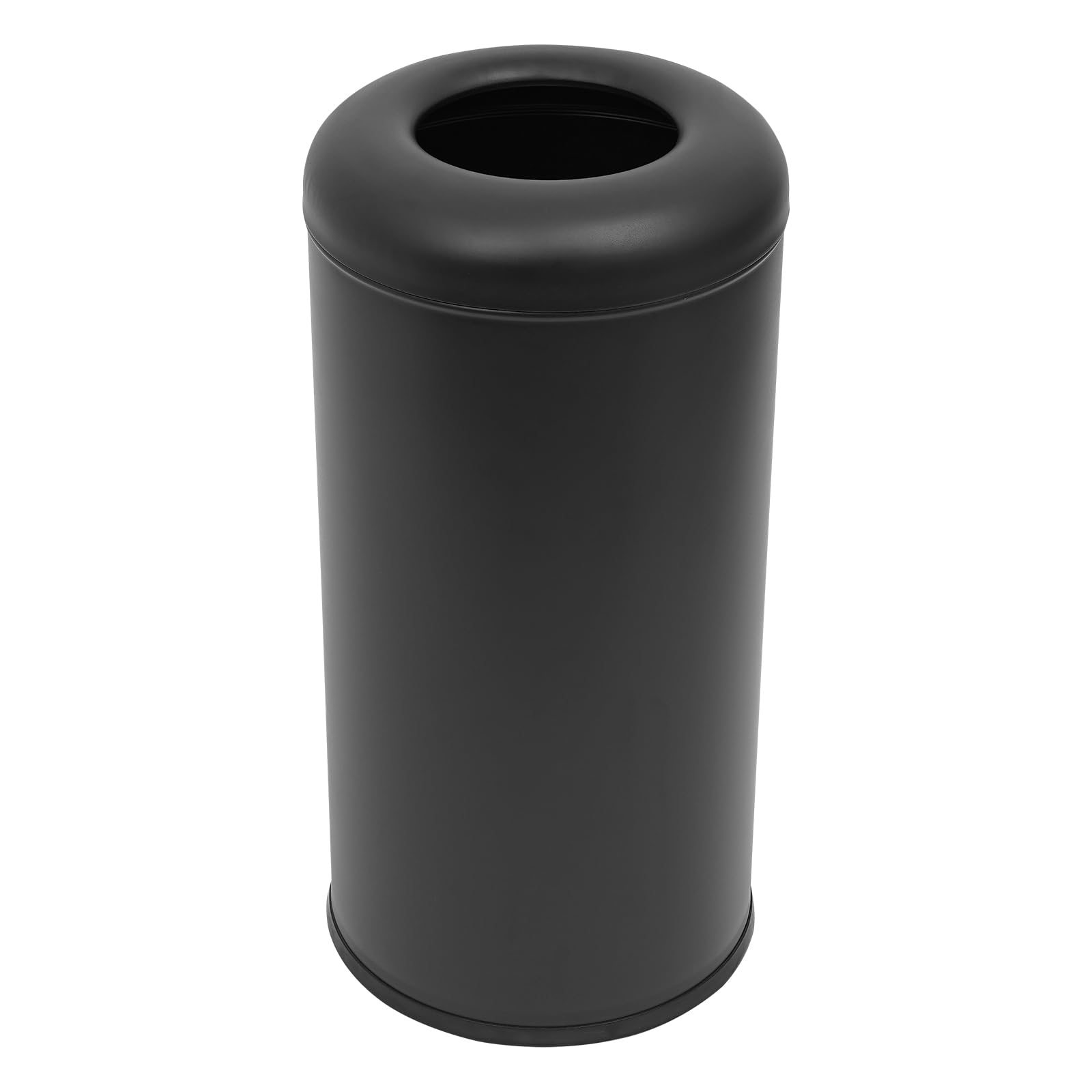 58.6 Liter 15.48 Gallon Commercial Open Top Trash Can White Stainless Steel Trash Can Outdoor Indoor Garbage Enclosure with Lid Inside Barrel