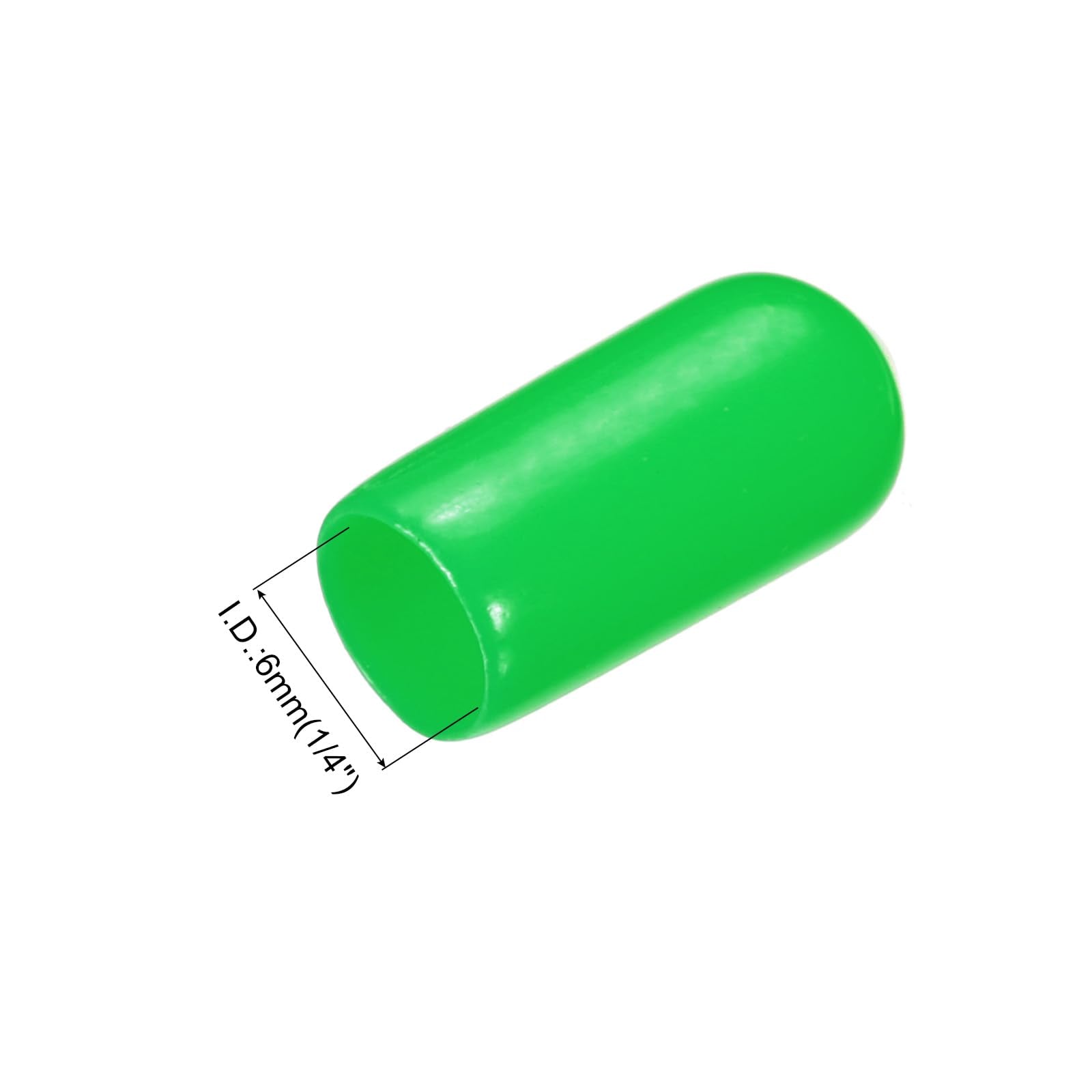 20pcs Rubber End Caps 6mm