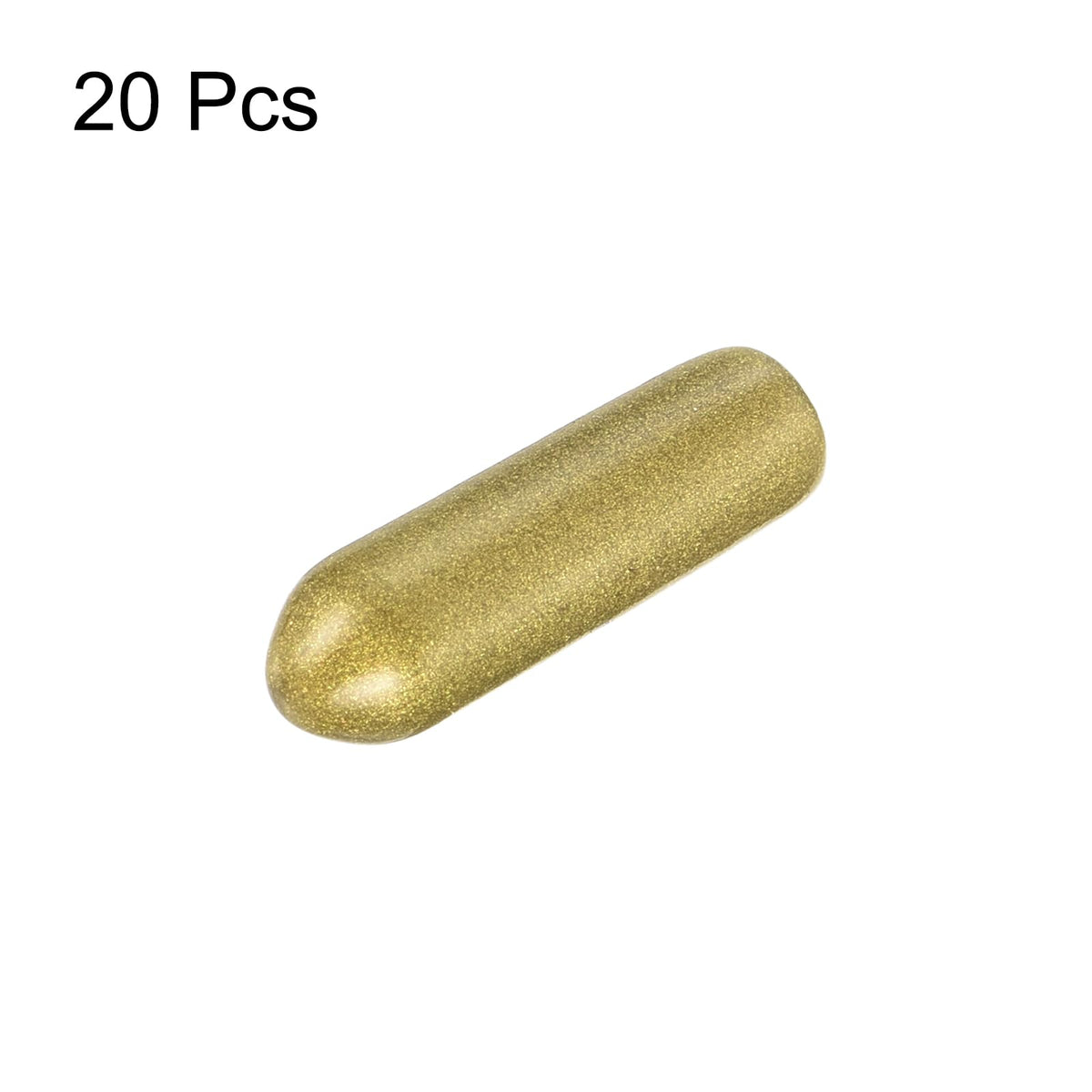 20pcs Rubber End Caps 4mm ID Vinyl Round Tube Bolt Cap Cover Thread Protectors Gold