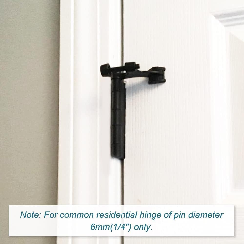 6 Pack Hinge Pin Black Door Stopper (6 Count)